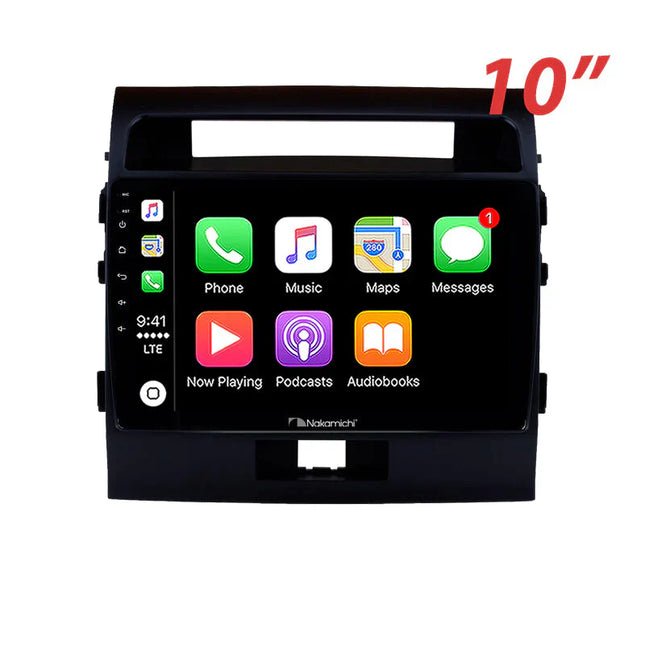 Nakamichi NAXTOYOTALANDCRUISER20072015 10" Wireless CarPlay Android Auto Toyota Landcruiser 2007-2015 Head Unit