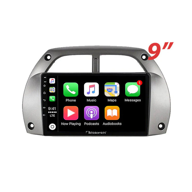 Nakamichi 9" Wireless CarPlay Android Auto Toyota RAV4 2001-2005 Dash 1 Head Unit