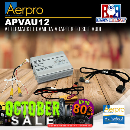 Aerpro APVAU12 Aftermarket Camera Adapter to Suit Audi
