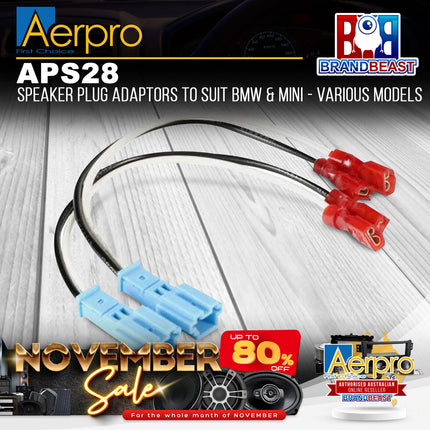 Aerpro APS28 Speaker Plug Adaptors Suit BMW & Mini Various Models