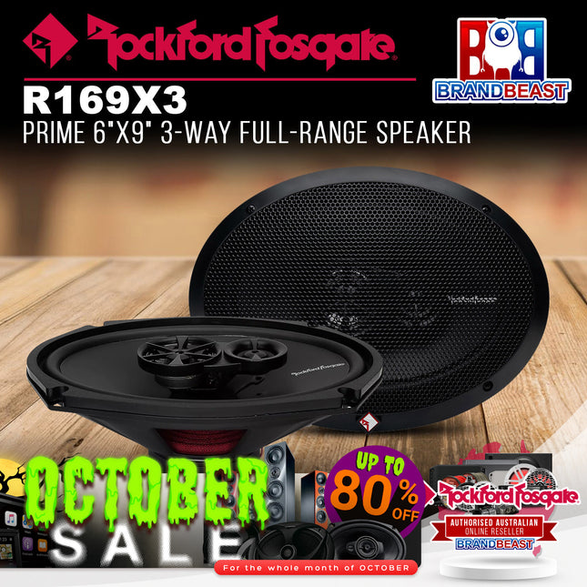 Rockford Fosgate R169X3 Prime 6"x9" 3-Way Full-Range Speaker