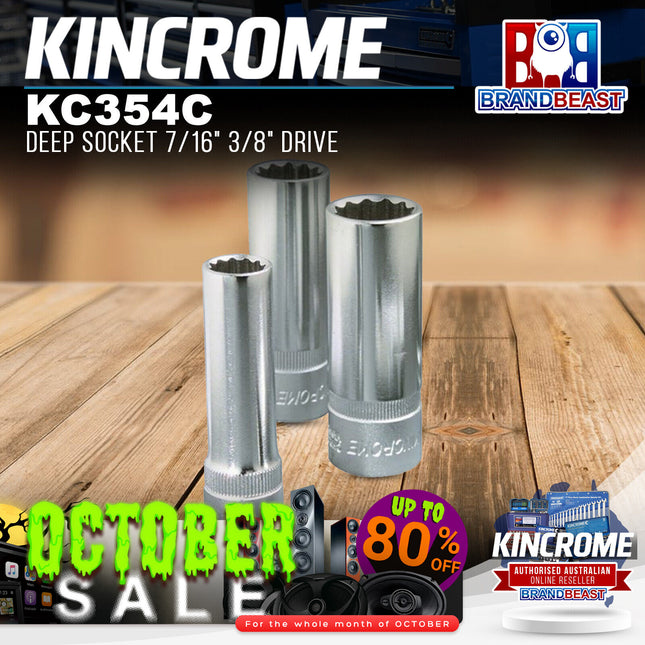 KINCROME KC354C Deep Socket 7/16" 3/8" Drive