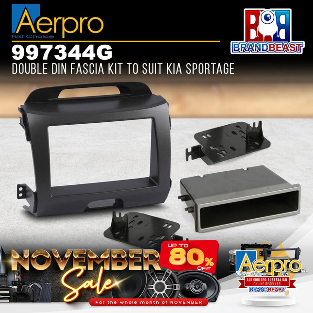 Aerpro 997344G Single/Double DIN Facia Kit to Suit Kia Sportage