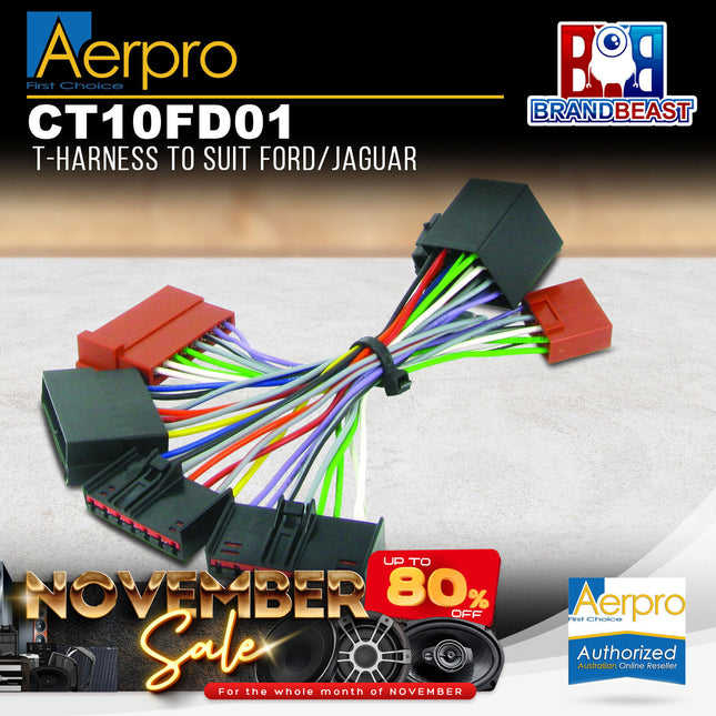 Aerpro CT10FD01 T-Harness to Suit Ford/Jaguar