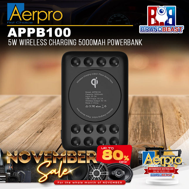 Aerpro APPB100 5W Wireless Charging 5000mAh Power Bank