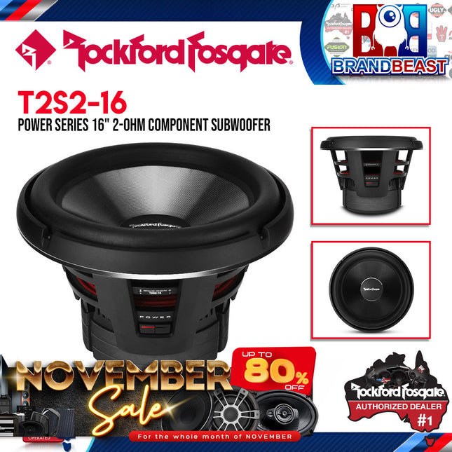 Rockford Fosgate T2S2-16 Power 16" T2 Single 2-Ohm Subwoofer