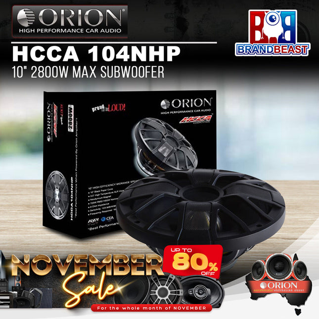 Orion HCCA 104NHP 10" 2800W Max Subwoofer