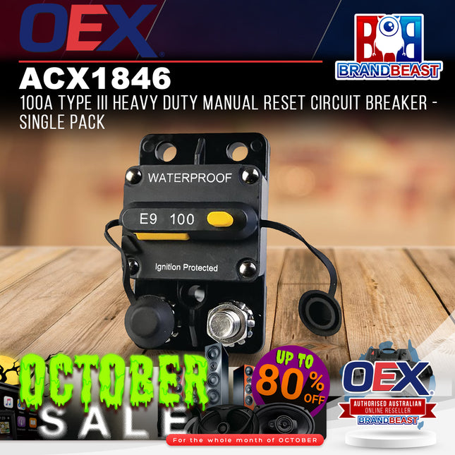OEX ACX1846 1000A Type III Heavy Duty Manual Reset Circuit Breaker - Single Pack