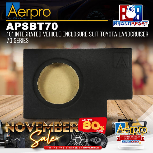 Aerpro APSBT70 10" Integrated Vehicle Enclosure For Toyota Landcruiser 70 Series