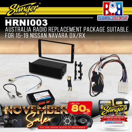 Stinger HRNI003 Nissan Navara DX/RX 15-19 Radio Replacement Package