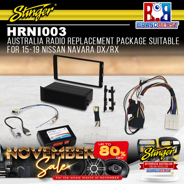 Stinger HRNI003 Nissan Navara DX/RX 15-19 Radio Replacement Package