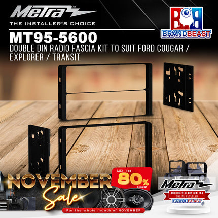 Metra MT95-5600 2DIN Radio Black Facia Kit Suit Ford Cougar/Explorer/Transit
