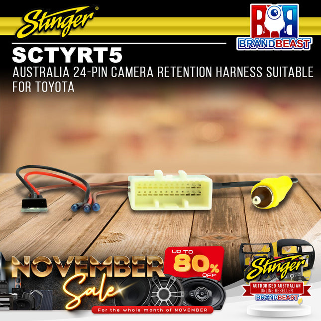 Stinger SCTYRT5 Australia 24-PIN Camera Retention Harness Suitable for Toyota