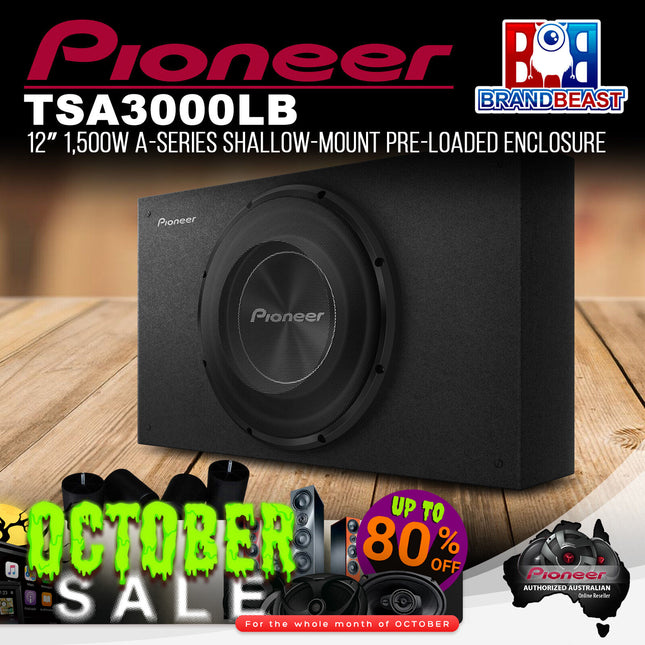 Pioneer TS-A3000LB 12" 1,500W A-Series Shallow-Mount Pre-Loaded Enclosure