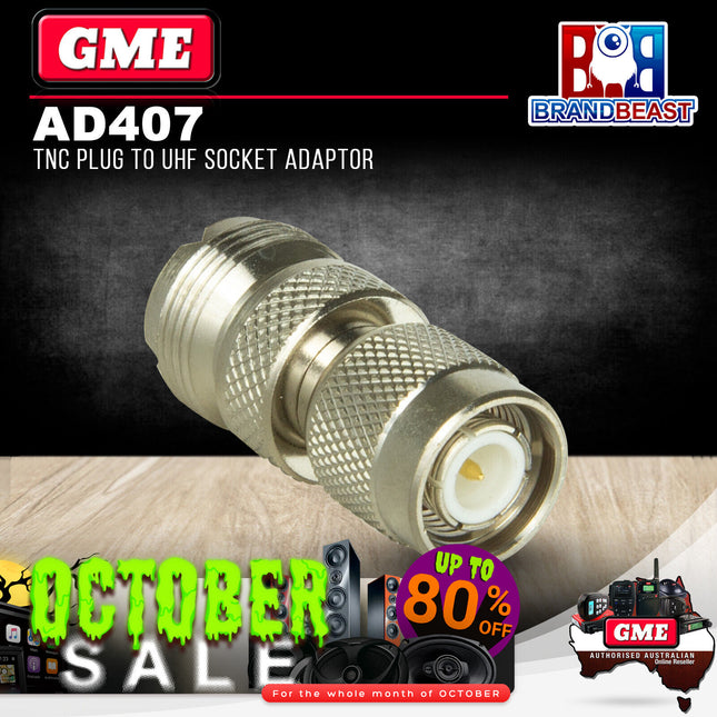 GME AD407 TNC Plug To UHF Socket Adaptor