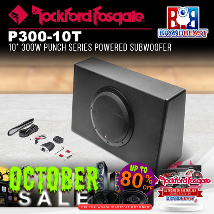 Rockford Fosgate P300-10T Punch 10" 300-Watt Powered Truck Enclosure