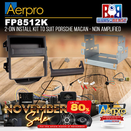 Aerpro FP8512K 2-DIN Install Kit to Suit Porsche Macan - Non Amplified