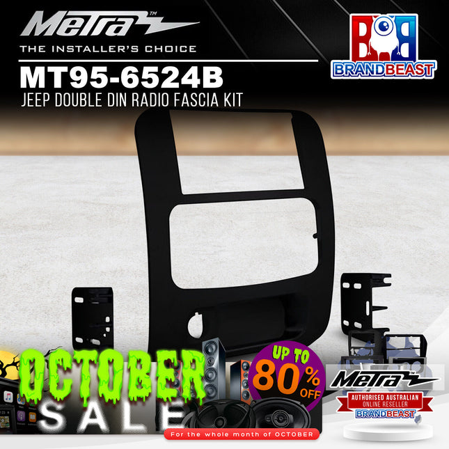 Metra MT95-6524B Jeep Double DIN Radio Fascia Kit