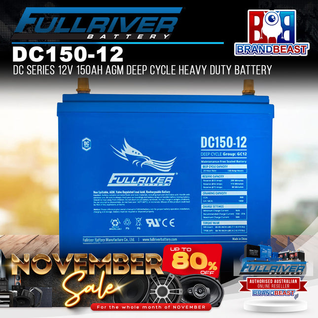 Fullriver DC150-12 DC Series 12V 150Ah AGM Deep Cycle Heavy Duty Battery