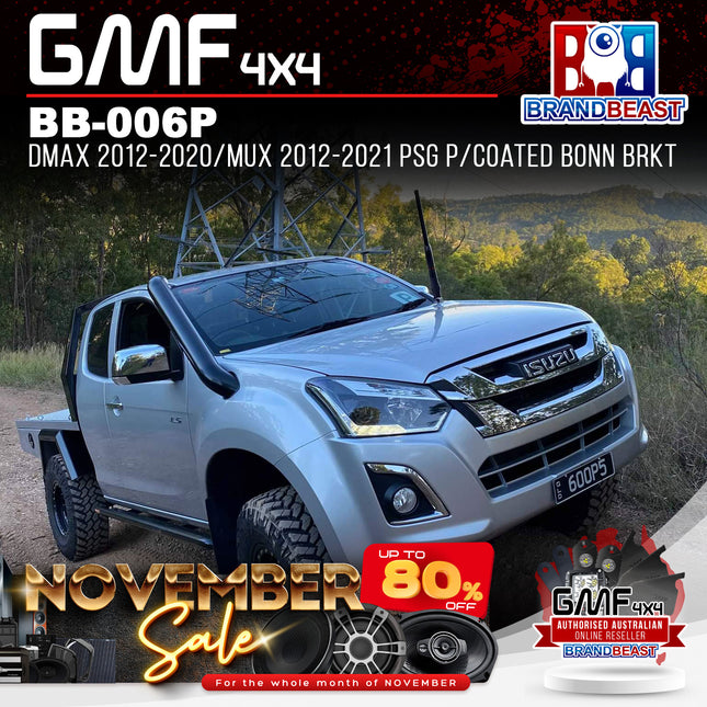 GMF4x4 BB-006P UHF Antenna Bonnet Bracket Suit DMAX & MUX 2012+ (Passenger Side)