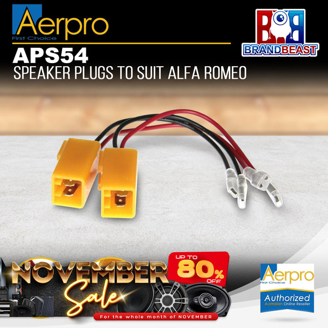 Aerpro APS54 Factory Speaker Adaptor Suits Alfa Romeo/Peugeot