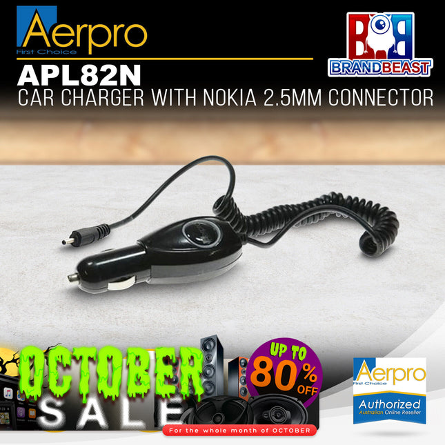 Aerpro APL82N Car Charger with Nokia 2.5mm Connector