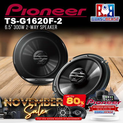 Pioneer TS-G1620F-2 G-Series 6.5" 300W 2-Way Coaxial Speakers - Pair