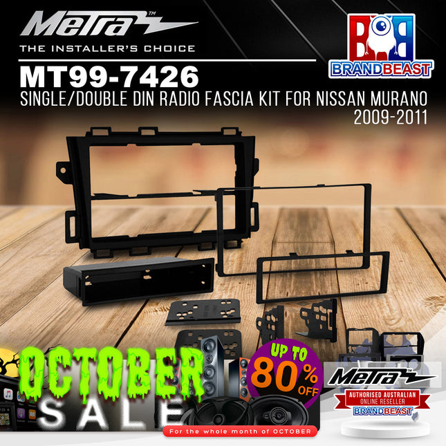 Metra MT99-7426 Single/Double DIN Radio Fascia Kit For Nissan Murano 2009-2011