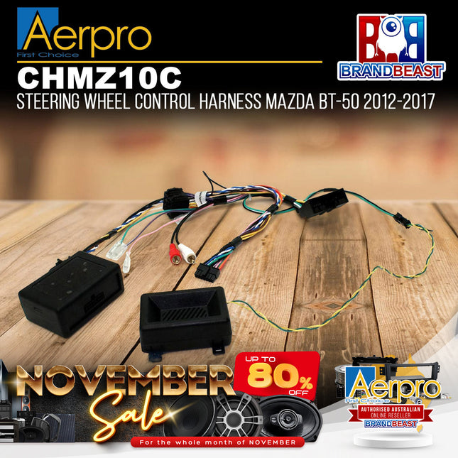 Aerpro CHMZ10C Steering Wheel Control Harness Suit Mazda BT-50 2012 - 2017