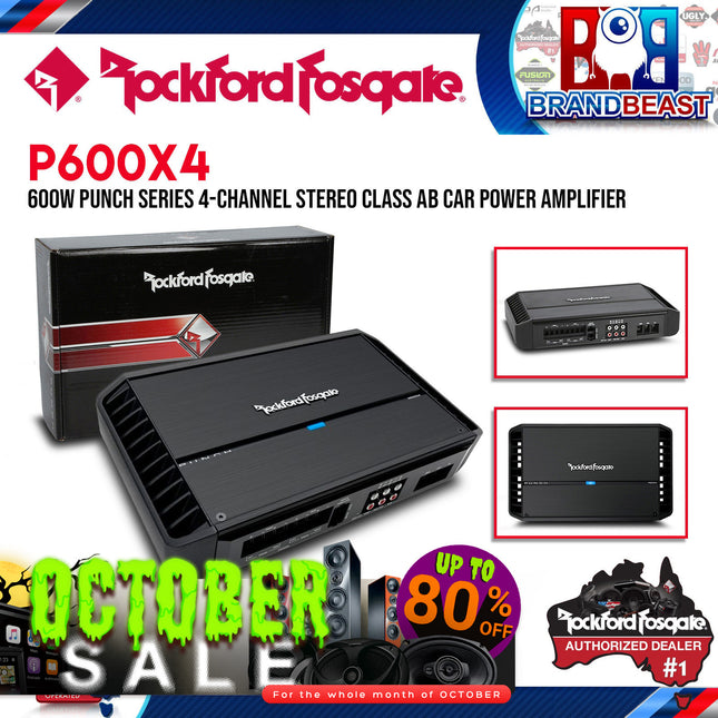 Rockford Fosgate P600X4 Punch 600 Watt 4-Channel Amplifier