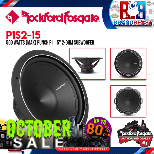 Rockford Fosgate P1S2-15 Punch 15" P1 2-Ohm SVC Subwoofer