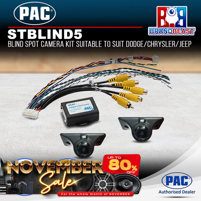PAC STBLIND5 Blind Spot Camera Kit to Suit Dodge/Chrysler/Jeep
