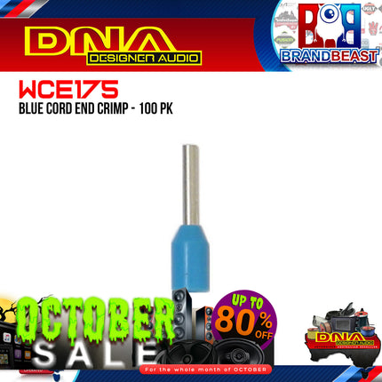 DNA WCE175 1.2mm2 Blue Cord End Crimp - 100 Pieces