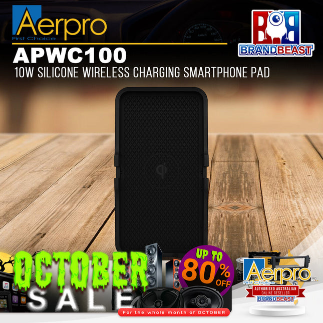 Aerpro APWC100 10W Silicone Wireless Charging Smartphone Pad