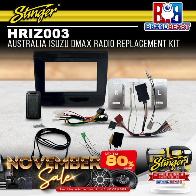 Stinger HRIZ003 Australia Isuzu DMAX Radio Replacement Kit