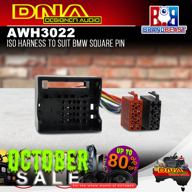 DNA AWH3022 ISO Harness to Suit BMW Square Pin