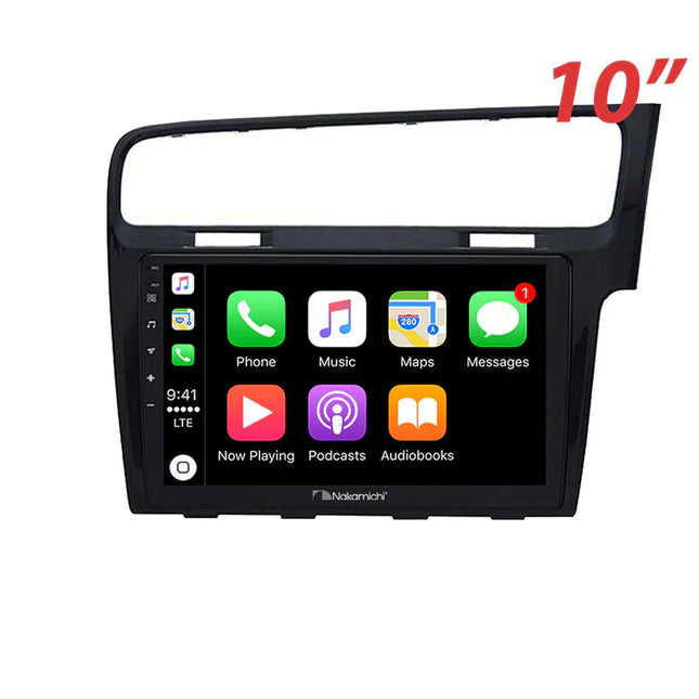 Nakamichi 10" Wireless CarPlay Android Auto VW Golf 7 MK7 2013-2020 Head Unit