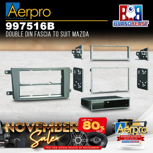 Aerpro 997516B Single/Double DIN Facia Kit Suit Mazda CX9 TB 2007 - 2015