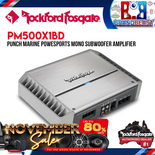 Rockford Fosgate PM500X1bd Punch Marine 500 Watt Class-bd Mono Amplifier