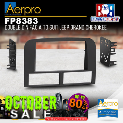 Aerpro FP8383 Double DIN Facia to Suit Jeep Grand Cherokee 2001-2005 WJ, WG