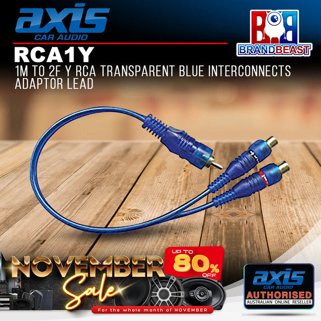 Axis RCA1Y 1Male to 2Female Y RCA Adaptor Lead