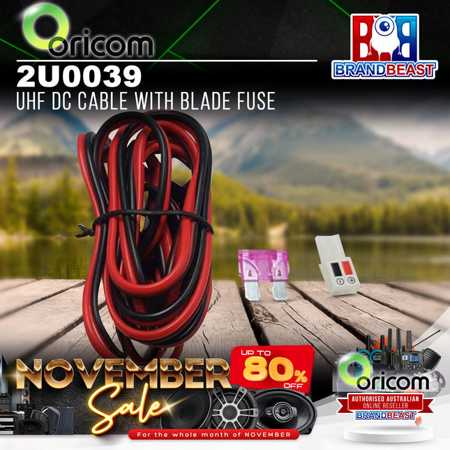 Oricom 2U0039 UHF DC Cable with Blade Fuse