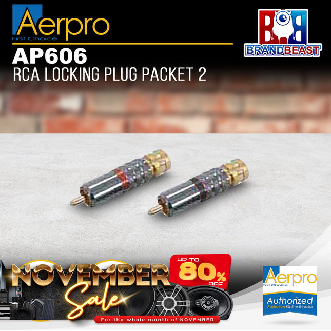 Aerpro AP606 RCA Locking Plug Packet of 2