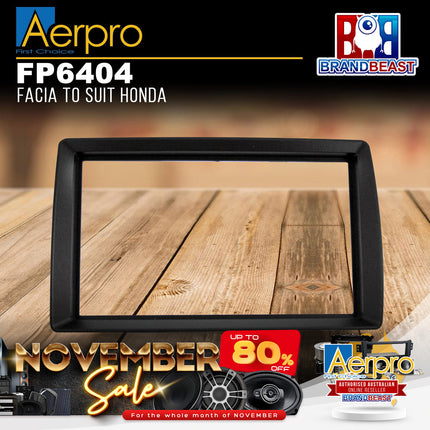 Aerpro FP6404 Double DIN Black Facia Kit Suit Honda Stream 2006 -