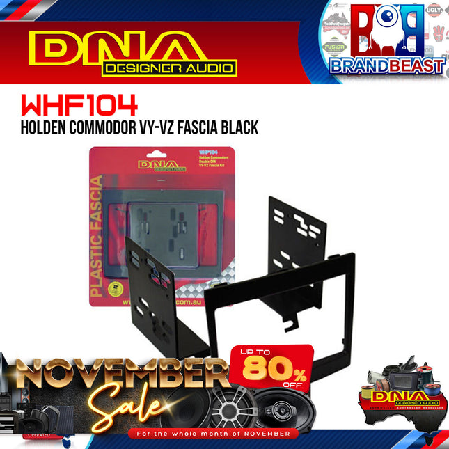 DNA WHF104 Double DIN Fascia Suit Holden Commodore VY-VZ - Black