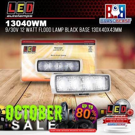 LED Autolamps 13040WM LED Work Lamp 12W Fld Beam 9-30V