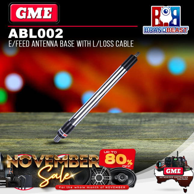 GME ABL002 Elevated Feed Antenna Base Stainless Steel