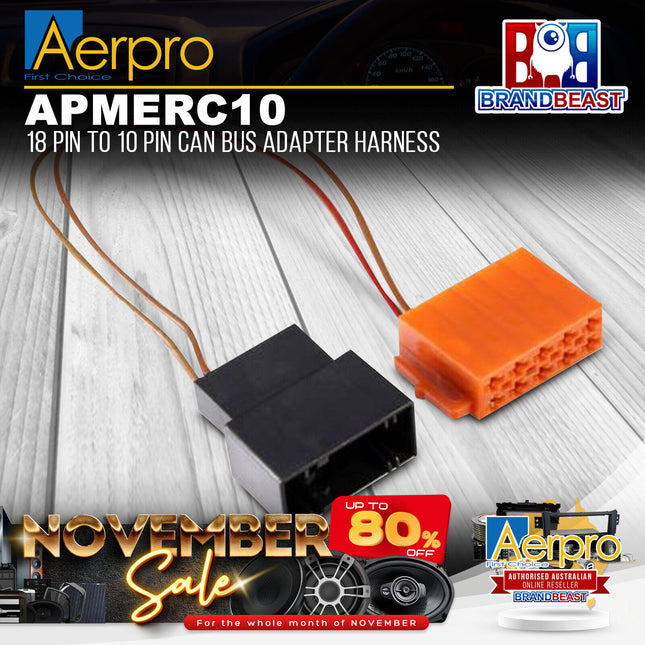 Aerpro APMERC10 18PIN-To-10PIN CANBUS Adapter Harness