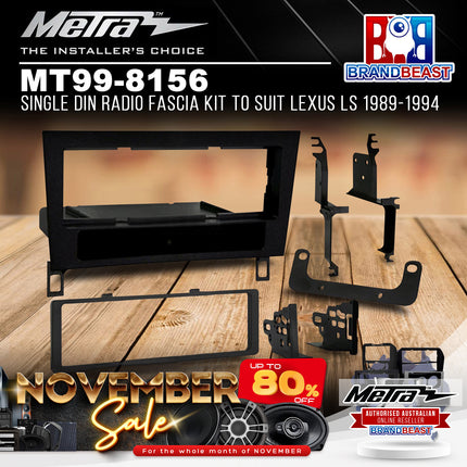 Metra MT99-8156 Single DIN Radio Fascia Kit To Suit Lexus LS 1989-1994