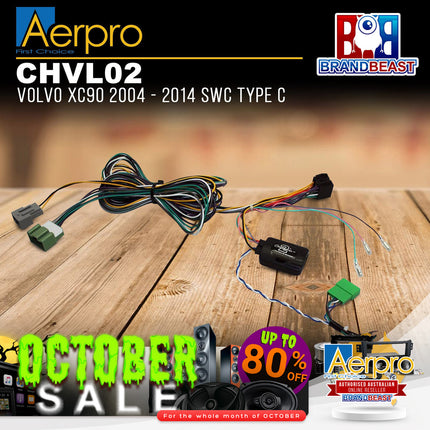 Aerpro CHVL02 Steering Wheel Control Harness Suit Volvo XC90